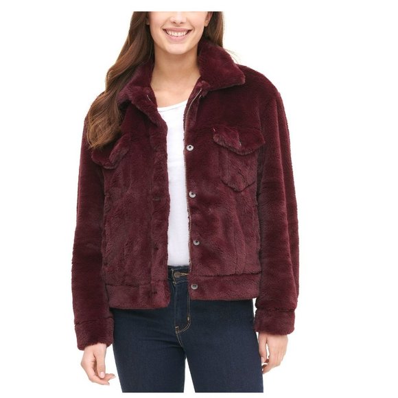 LEVI'S Women's Faux Fur Trucker Jacket - Picture 3 of 10